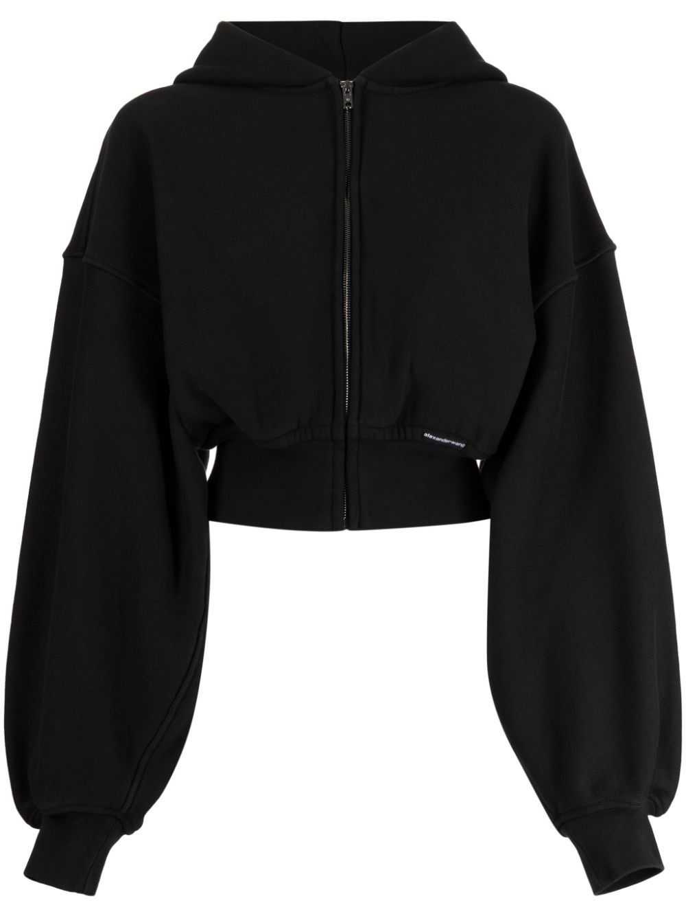 Alexander Wang Cropped-Hoodie mit Reißverschluss - Schwarz von Alexander Wang