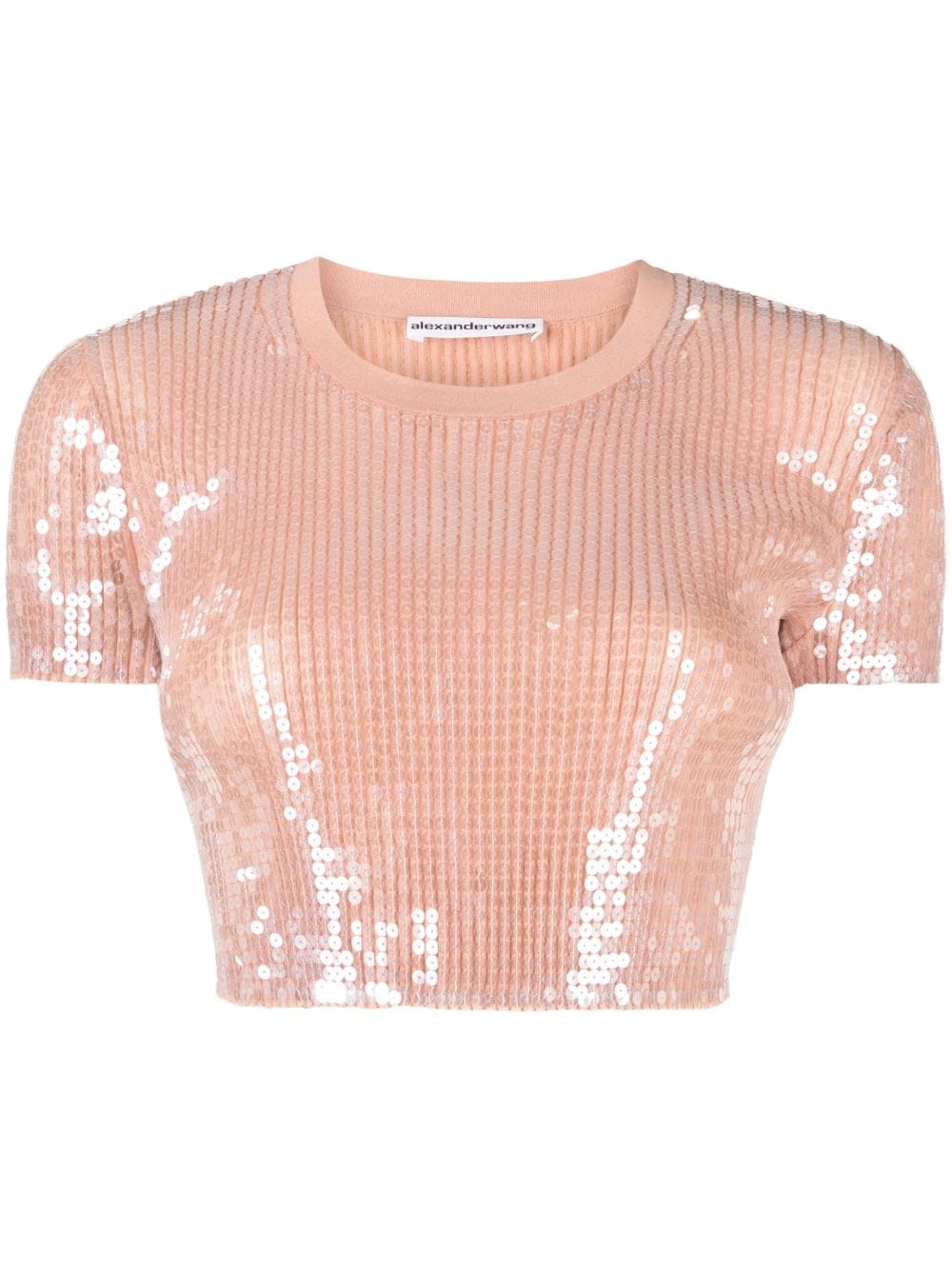 Alexander Wang Cropped-Sweatshirt mit Pailletten - Rosa von Alexander Wang