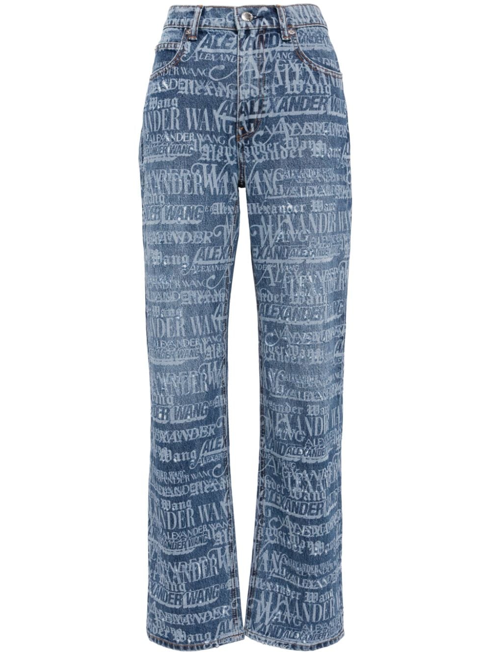 Alexander Wang EZ Jeans mit Logo-Print - Blau von Alexander Wang