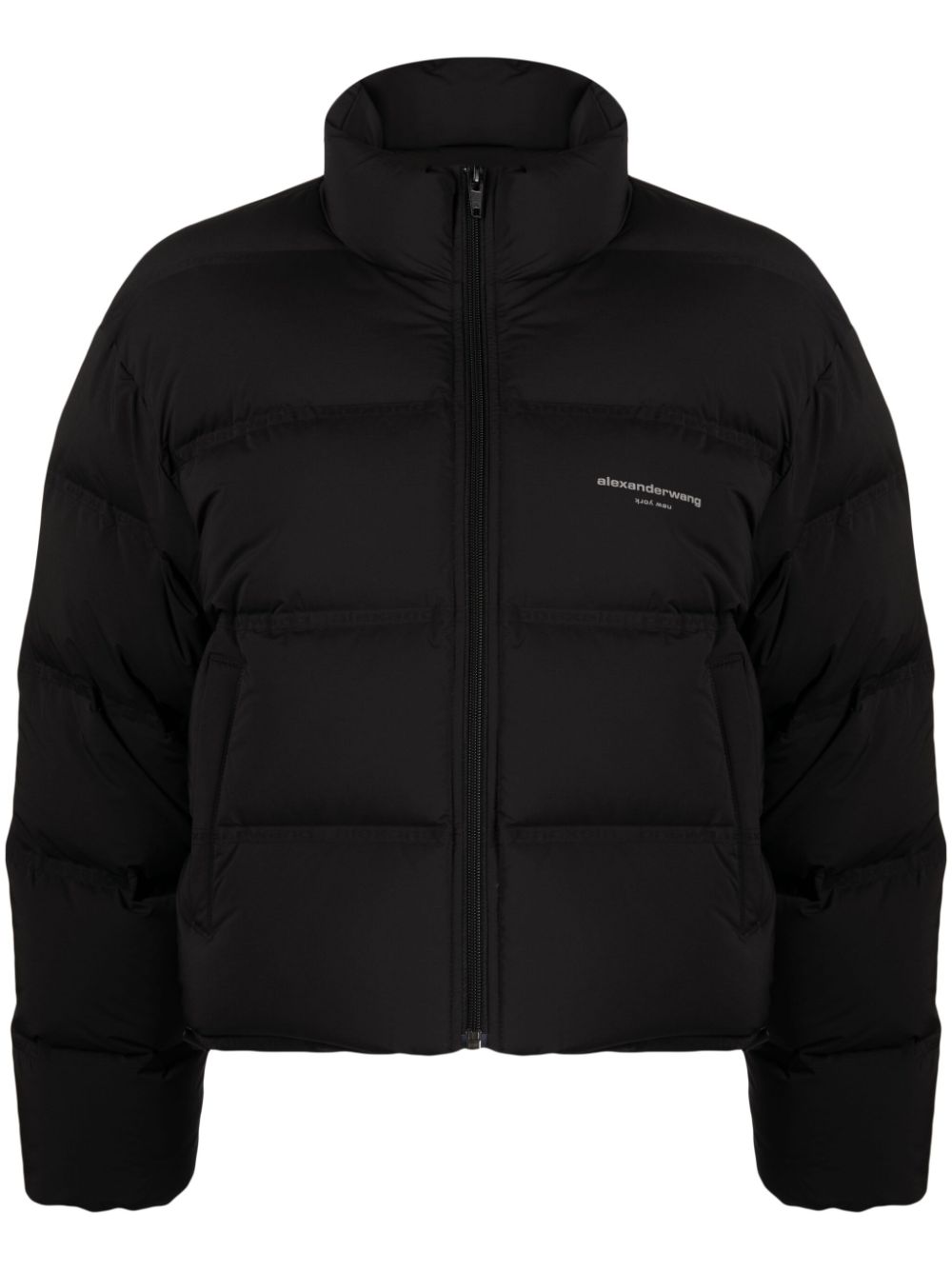 Alexander Wang Gefütterte Jacke mit Logo-Print - Schwarz von Alexander Wang