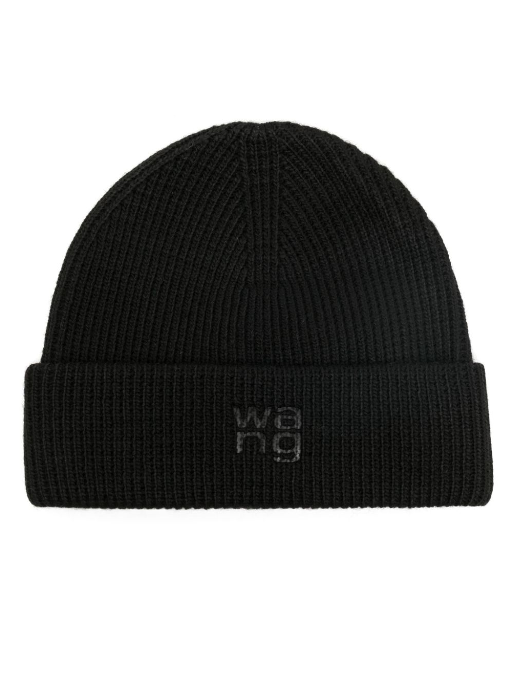 Alexander Wang Gerippte Beanie mit Logo-Prägung - Schwarz von Alexander Wang