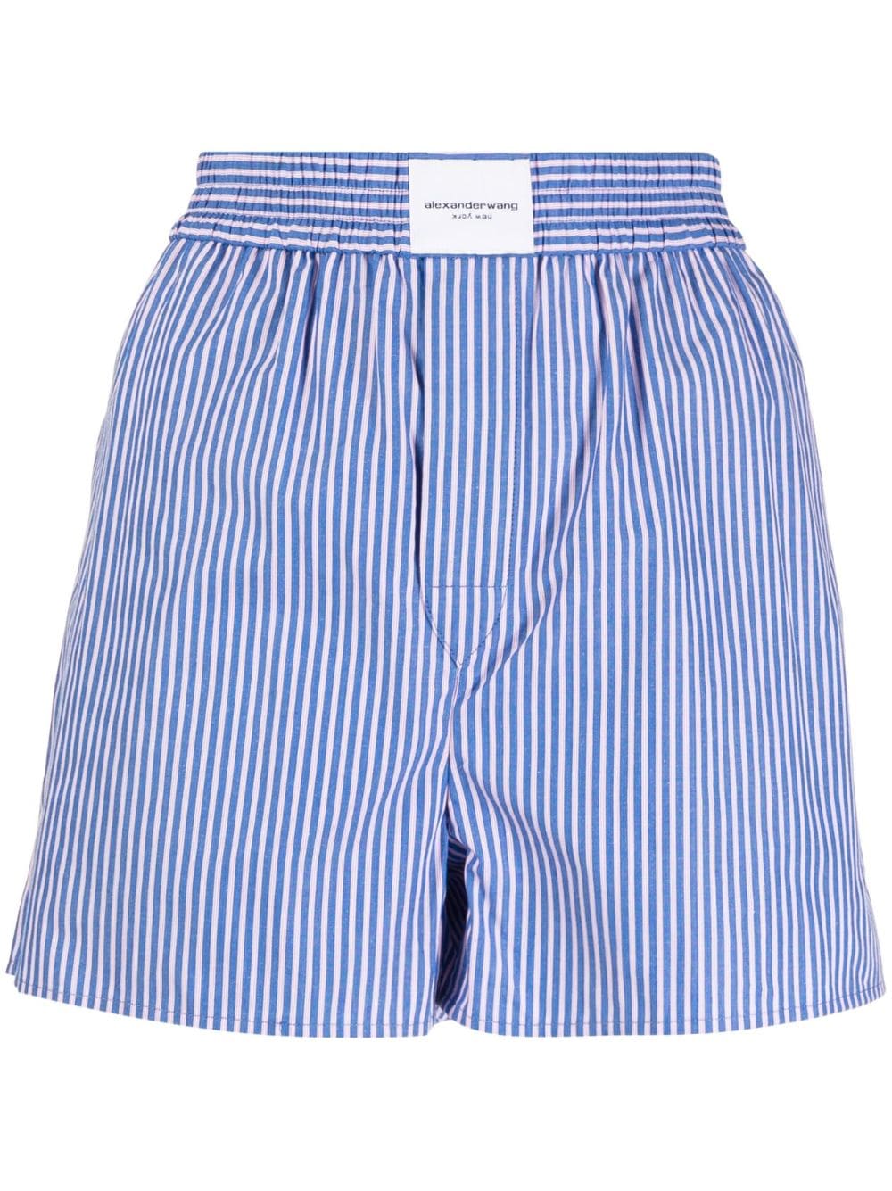 Alexander Wang Gestreifte Shorts - Blau von Alexander Wang