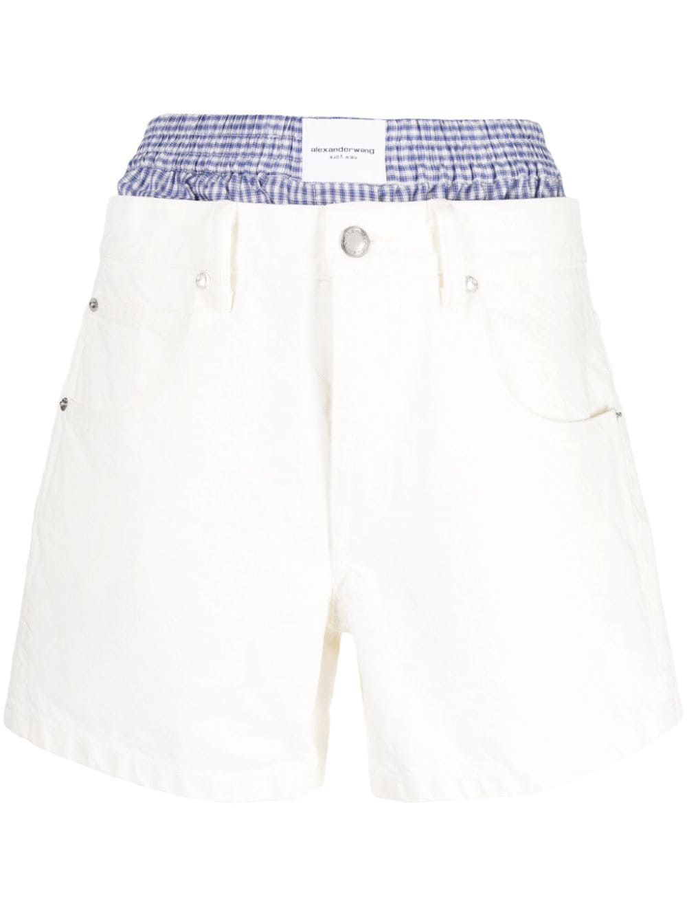 Alexander Wang Jeans-Shorts im Layering-Look - Weiß von Alexander Wang