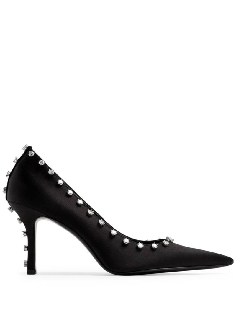 Alexander Wang Pumps aus Satin mit Kristallen 85mm - Schwarz von Alexander Wang