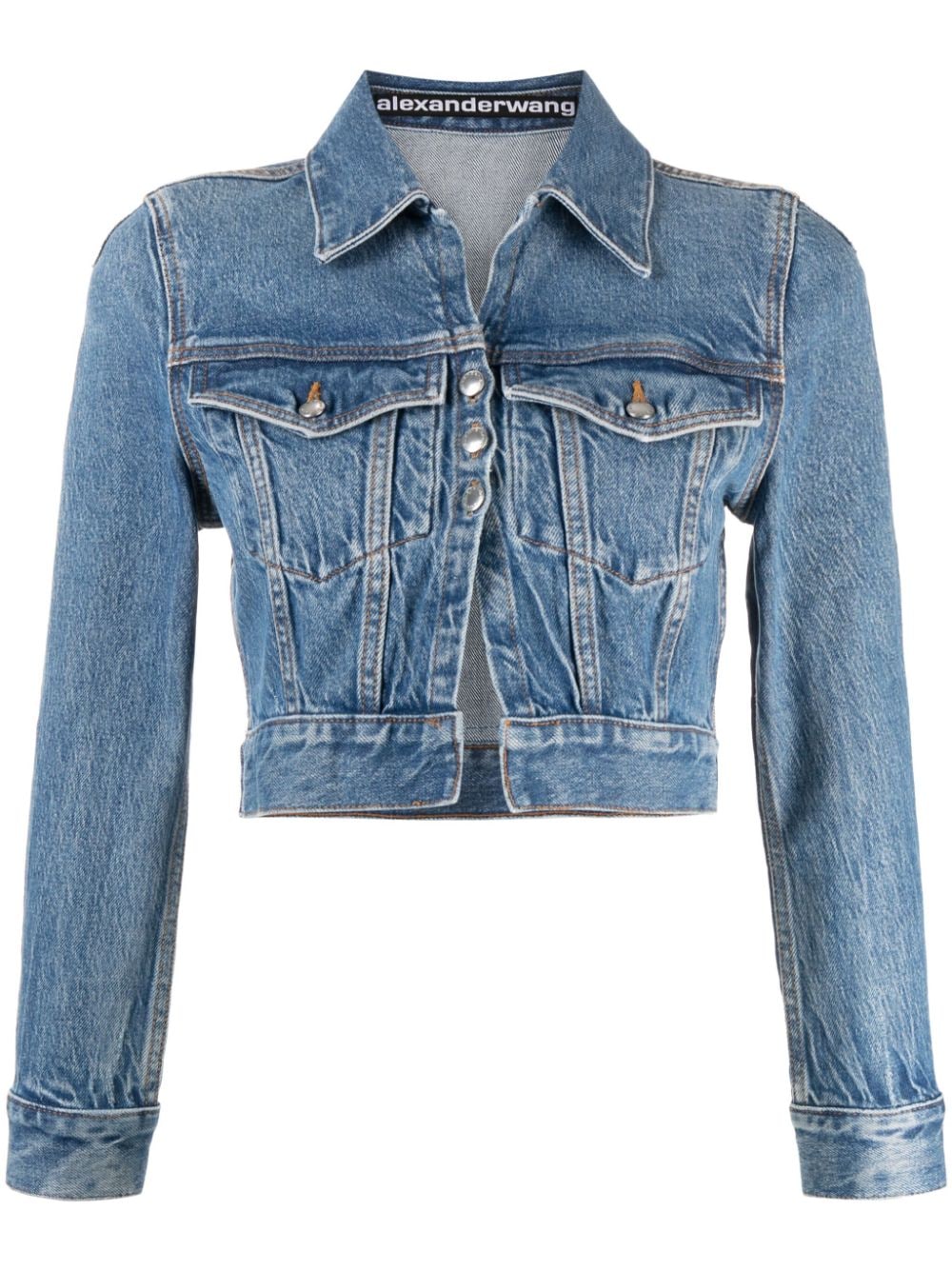 Alexander Wang Shrunken Jeansjacke - Blau von Alexander Wang