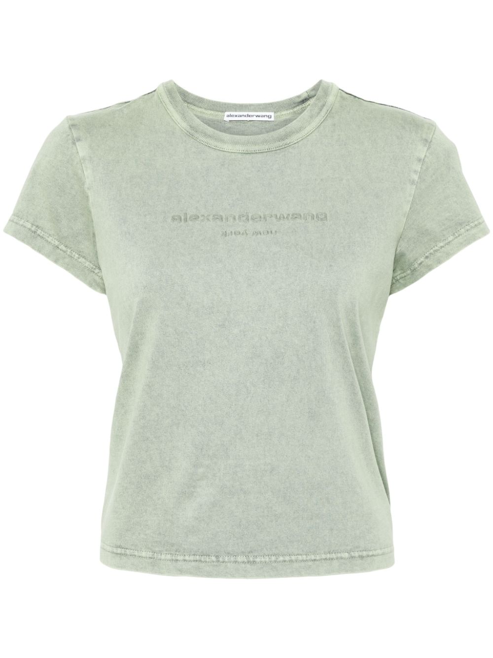 Alexander Wang T-Shirt mit Logo-Stickerei - Grün von Alexander Wang