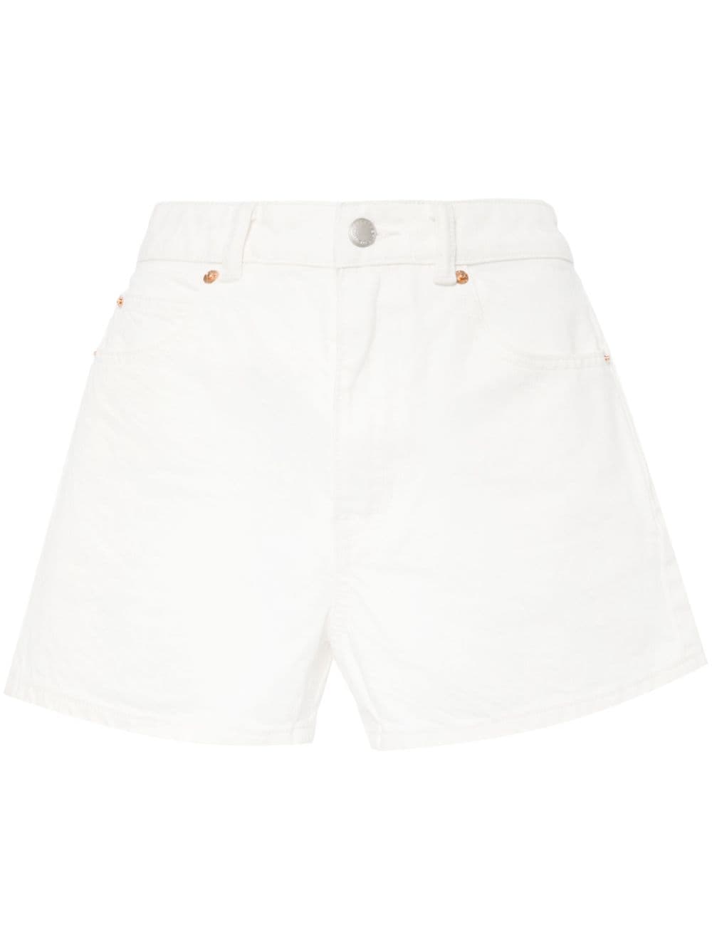 Alexander Wang Taillenhohe Shorts mit Logo-Cut-Outs - Weiß von Alexander Wang