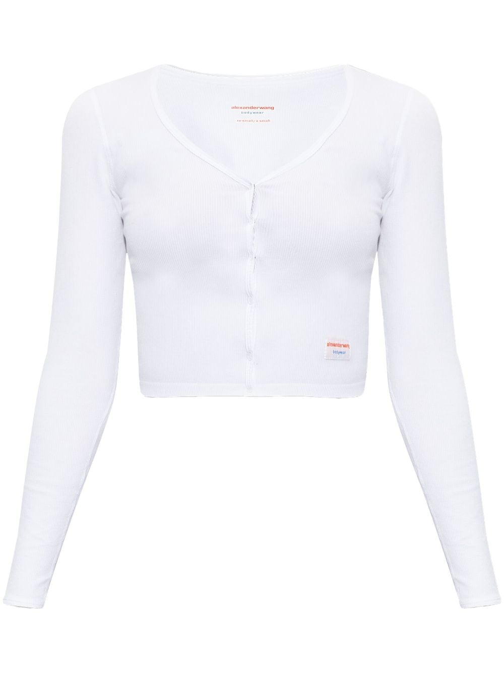 Alexander Wang V-neck cropped cardigan - Weiß von Alexander Wang