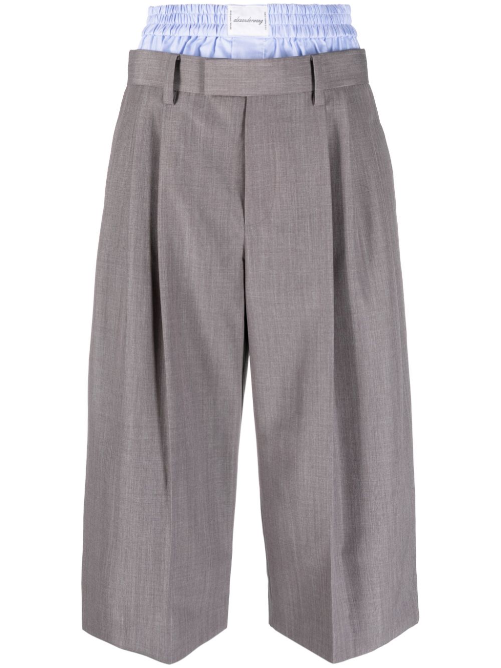 Alexander Wang Cropped-Hose mit doppeltem Bund - Grau von Alexander Wang