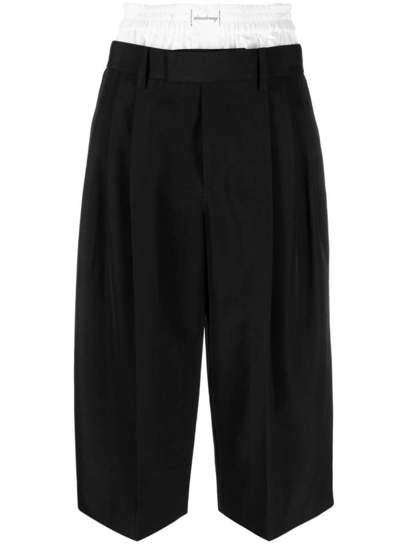 Alexander Wang Cropped-Hose mit doppeltem Bund - Schwarz von Alexander Wang