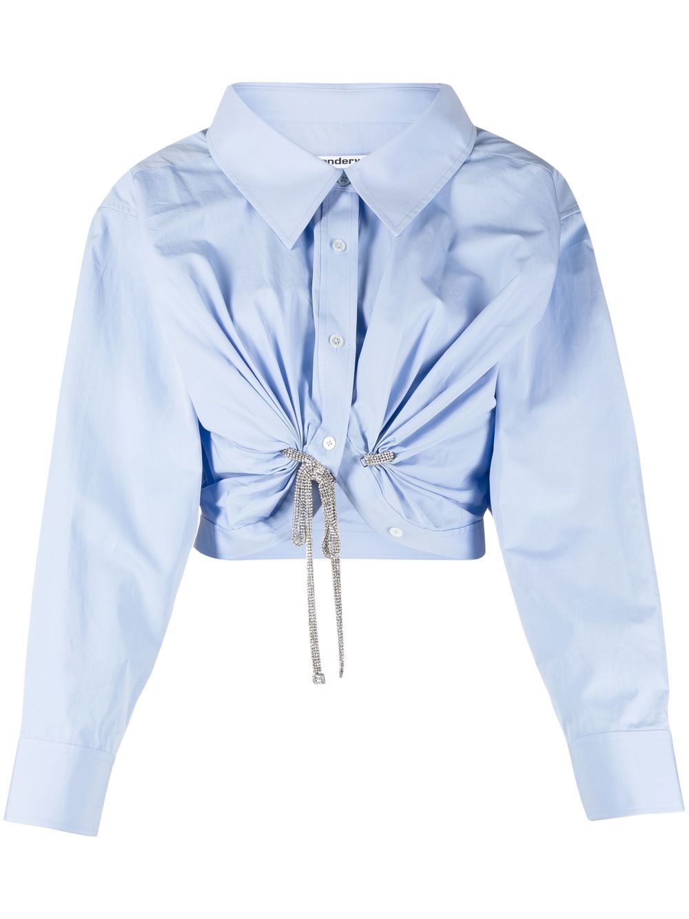 Alexander Wang Cropped-Hemd mit Kordelzug - Blau von Alexander Wang