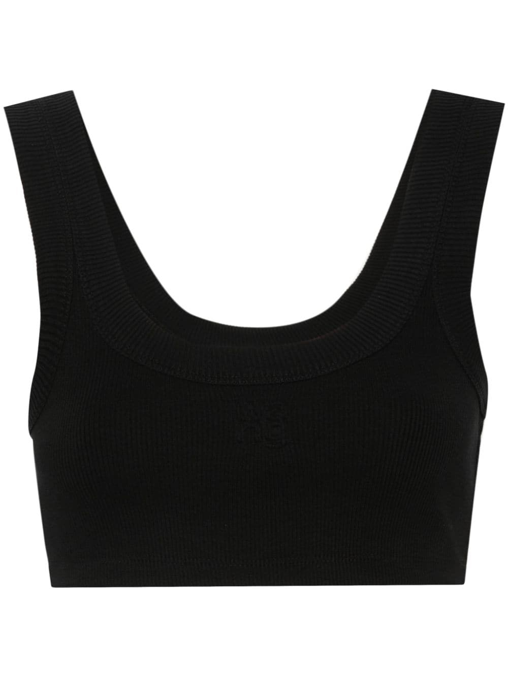 Alexander Wang Cropped-Tanktop mit Logo-Prägung - Schwarz von Alexander Wang