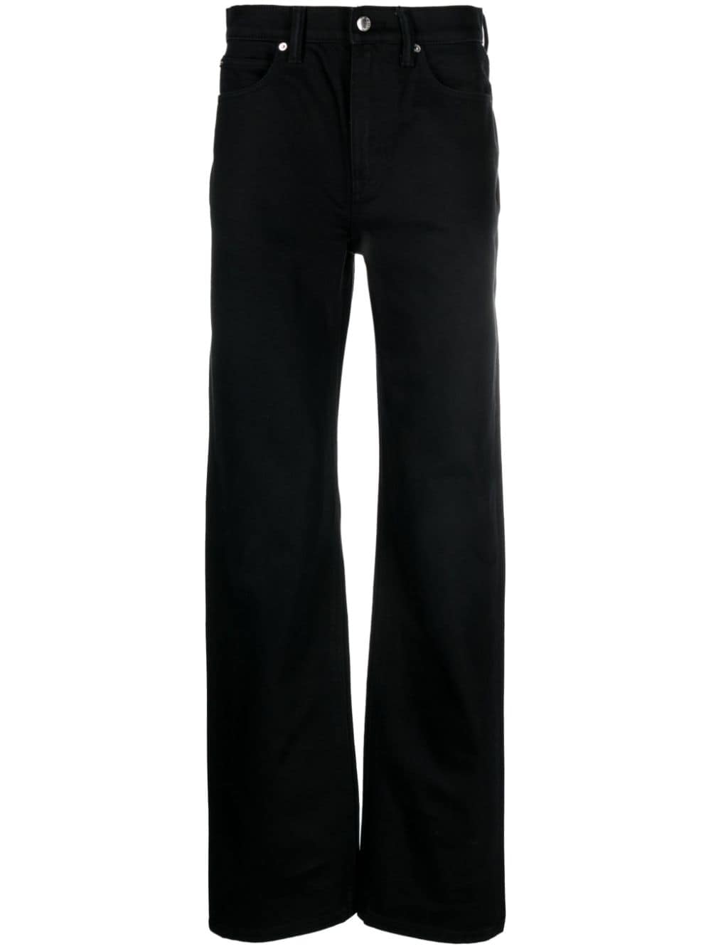 Alexander Wang Halbhohe Straight-Leg-Jeans - Schwarz von Alexander Wang