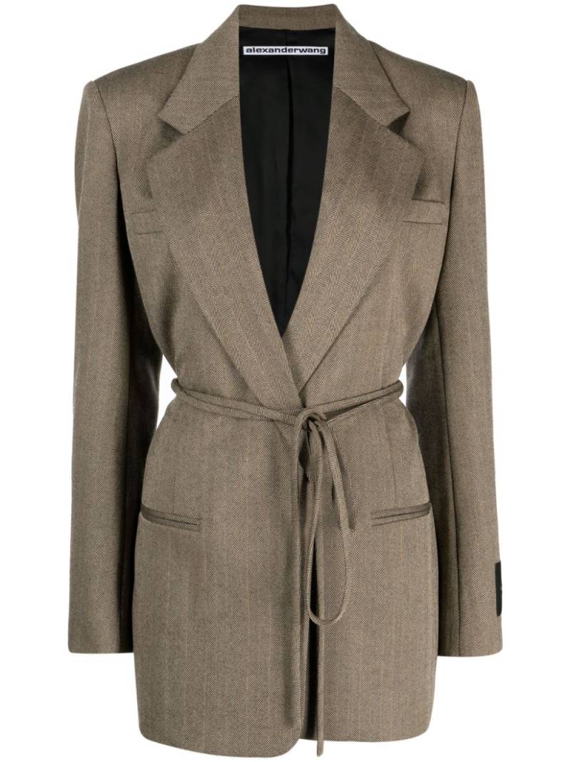 Alexander Wang Blazer mit Fischgrätenmuster - Braun von Alexander Wang