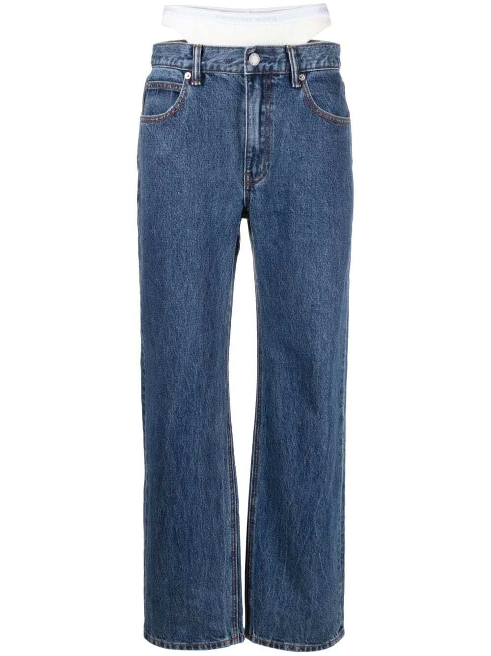 Alexander Wang Jeans im Layering-Look - Blau von Alexander Wang