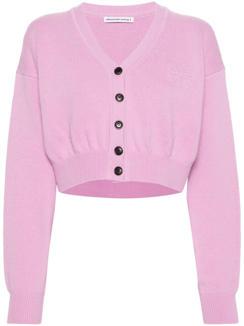 Alexander Wang Cropped-Cardigan mit Logo-Prägung - Rosa von Alexander Wang