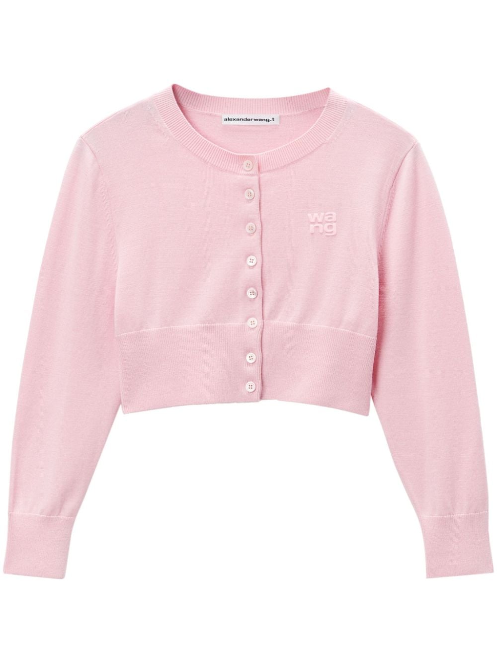 Alexander Wang Cropped-Cardigan mit Logo-Prägung - Rosa von Alexander Wang