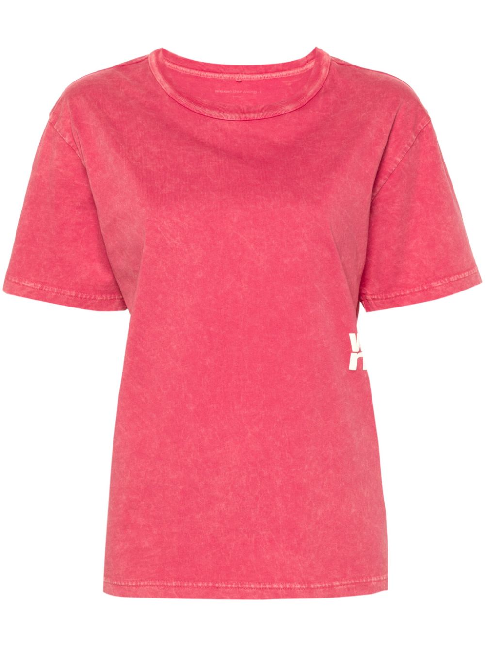 Alexander Wang Ausgeblichenes T-Shirt mit Logo-Print - Rosa von Alexander Wang