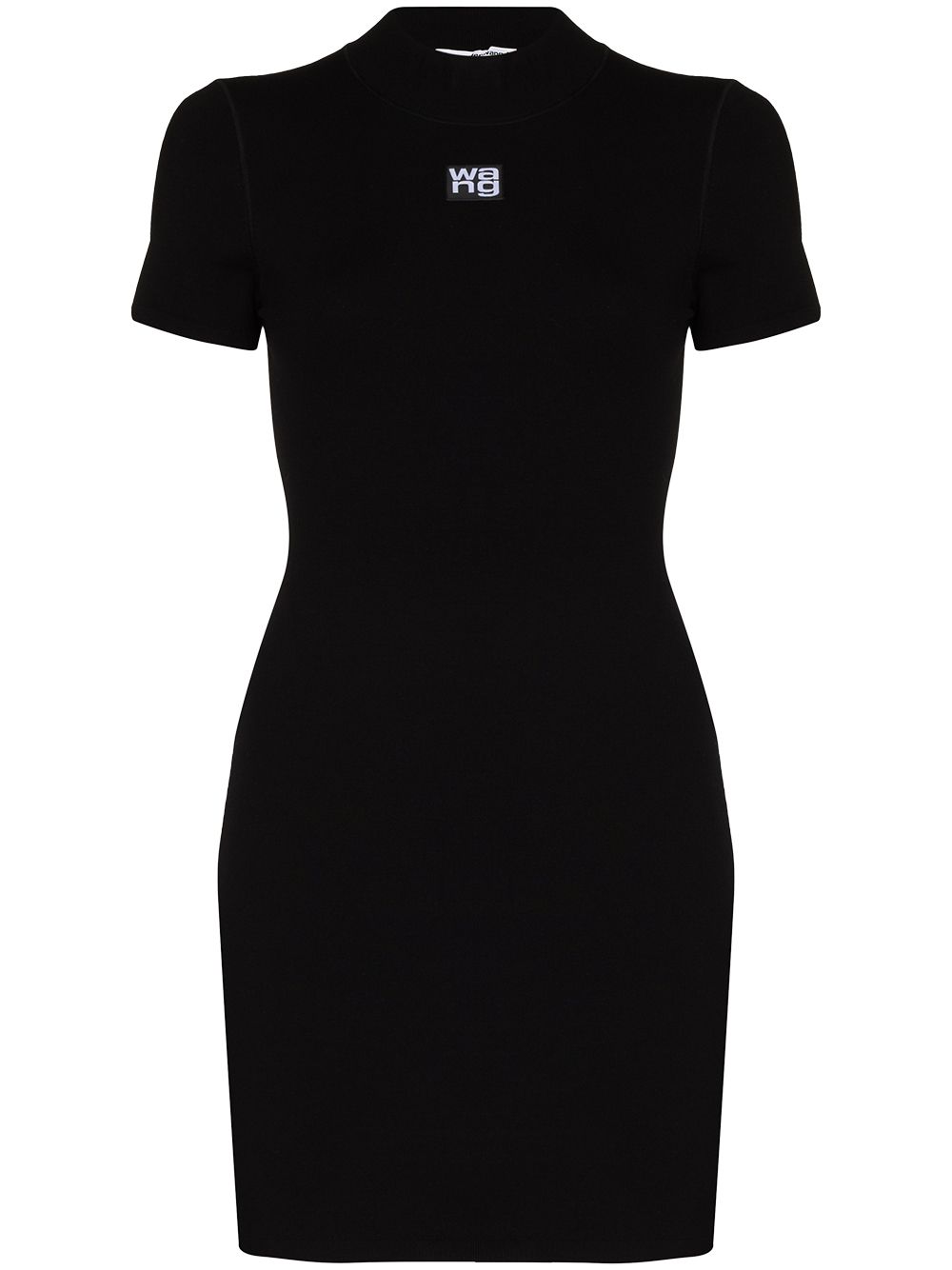 Alexander Wang Enges Minikleid mit Logo-Print - Schwarz von Alexander Wang