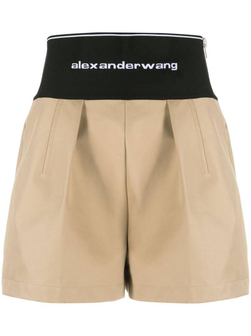 Alexander Wang Shorts mit Logo-Bund - Nude von Alexander Wang