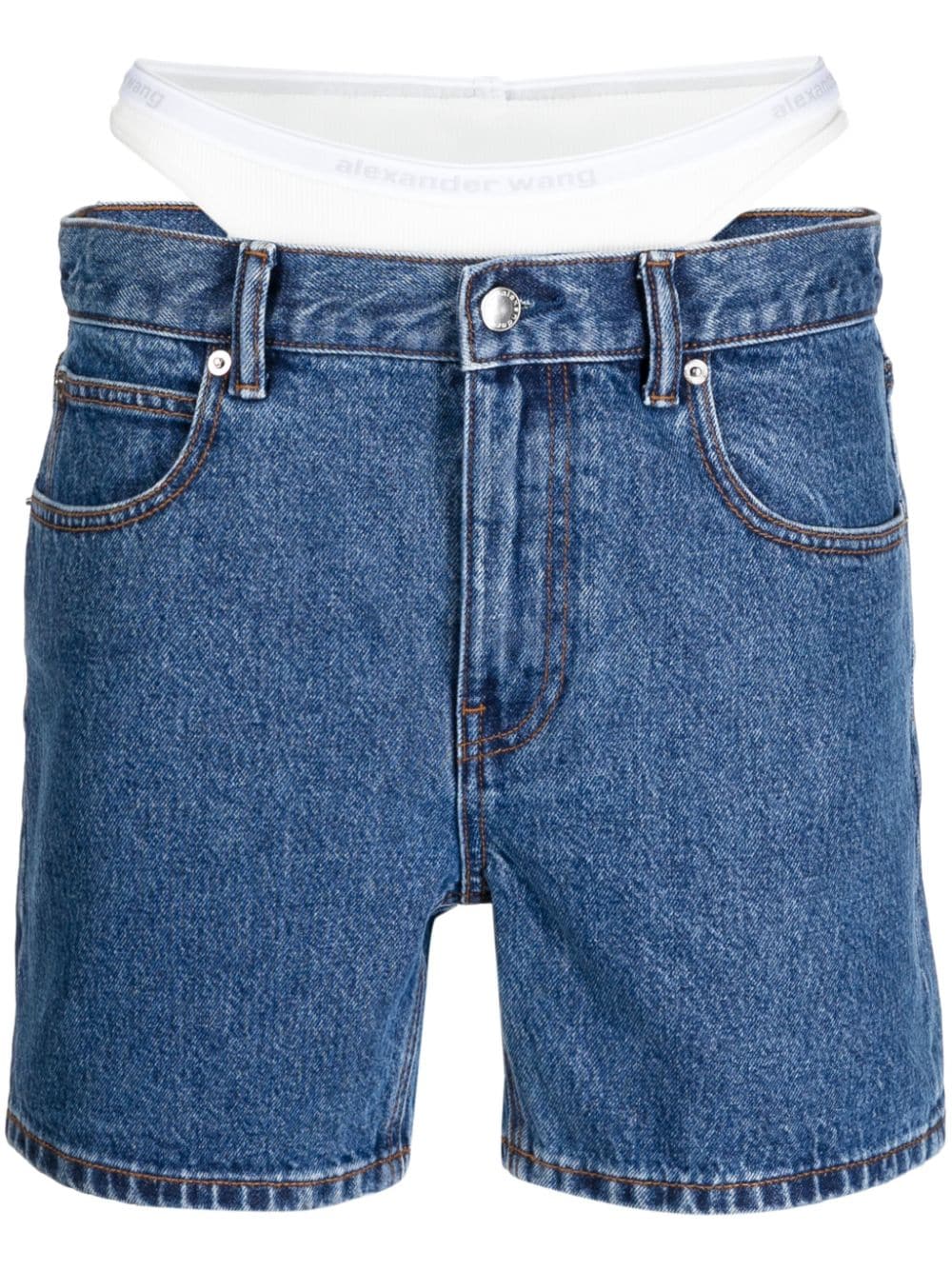 Alexander Wang Halbhohe Jeans-Shorts - Blau von Alexander Wang