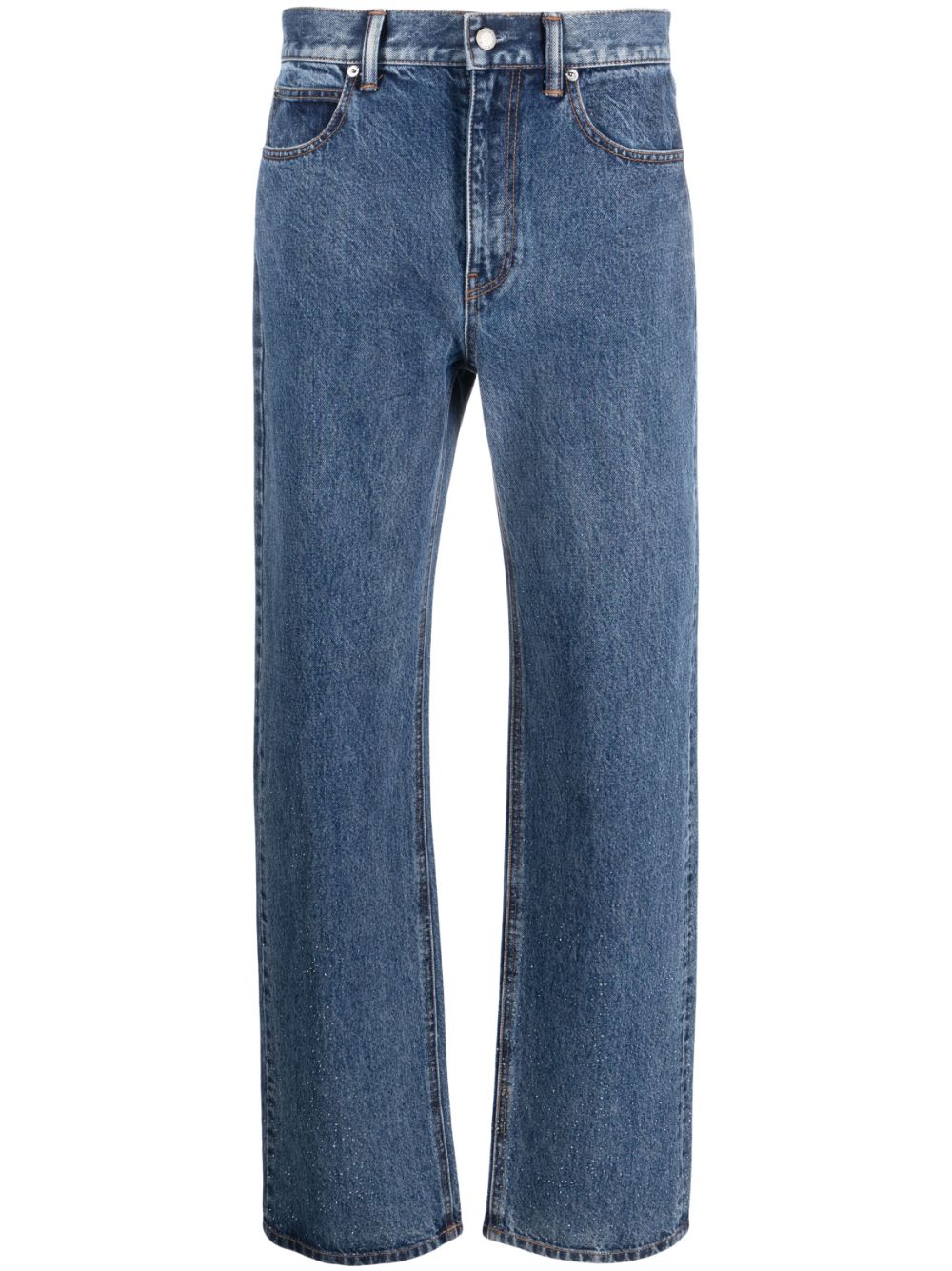 Alexander Wang Halbhohe Straight-Leg-Jeans - Blau von Alexander Wang