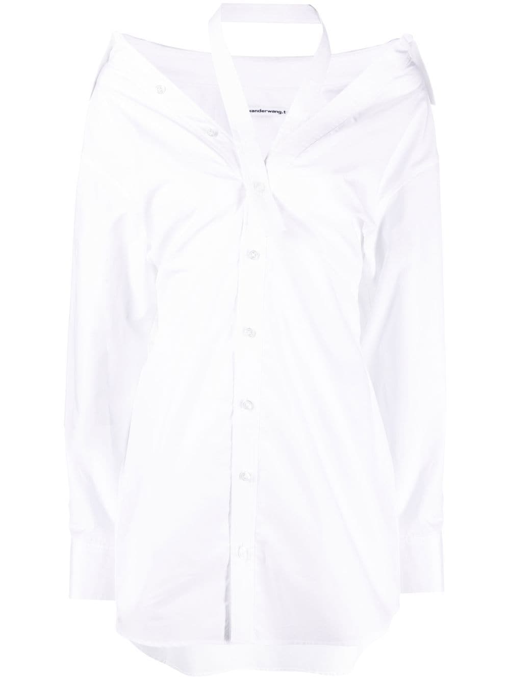 Alexander Wang Schulterfreies Hemdkleid - Weiß von Alexander Wang