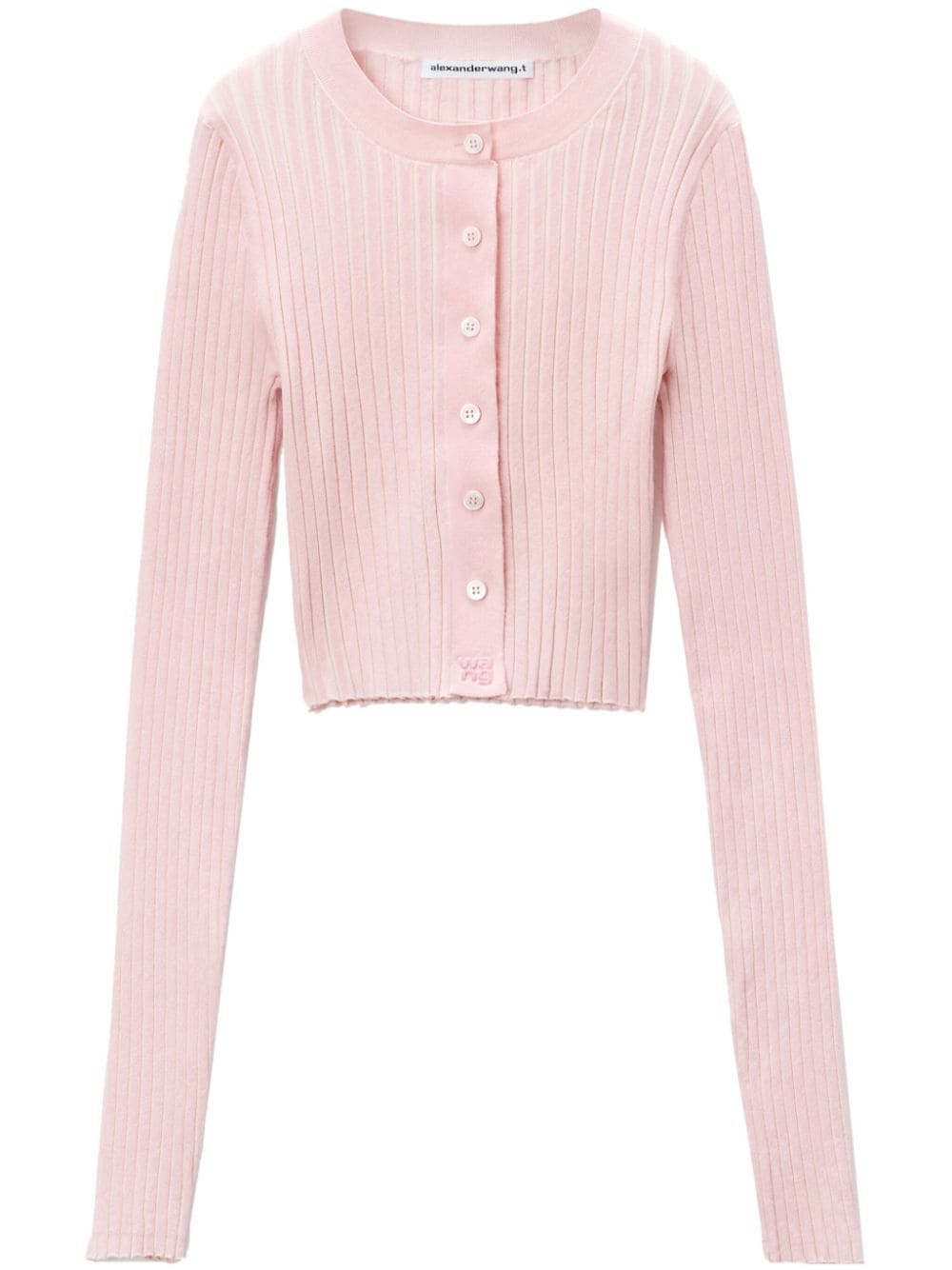 Alexander Wang Gerippter Cropped-Cardigan - Rosa von Alexander Wang