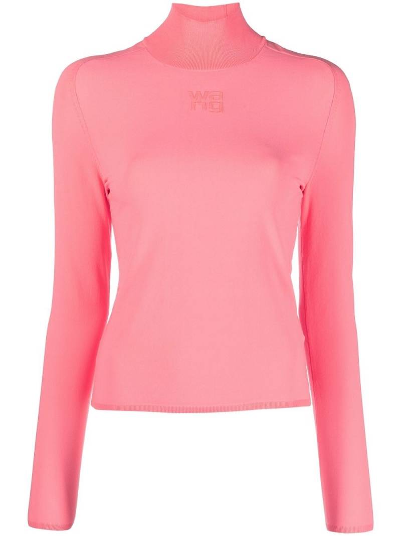 Alexander Wang Rollkragenpullover mit Logo-Prägung - Rosa von Alexander Wang