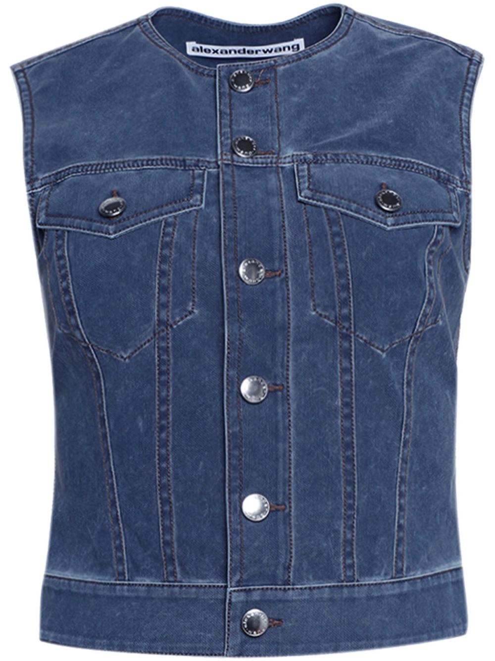 Alexander Wang round-neck waistcoat - Blau von Alexander Wang