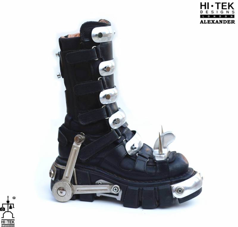 Hallo Stiefel Tek Alexander Goth Einzigartige Ungewöhnliche Futurisitc Leder Unisex von AlexanderHiTek
