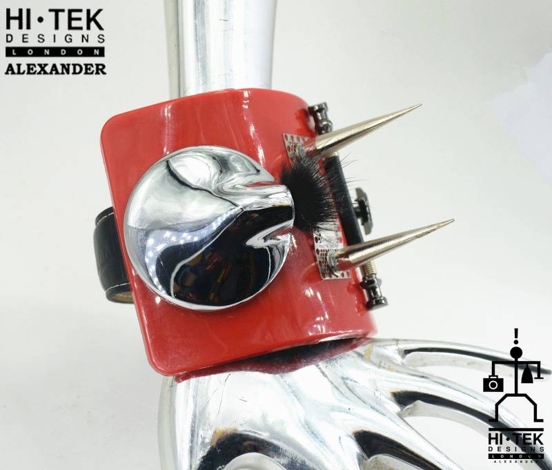 Hallo Tek Alexander Goth Handgemachte Steampunk Klobige Stacheligen Schmuck Manschette Armband von AlexanderHiTek