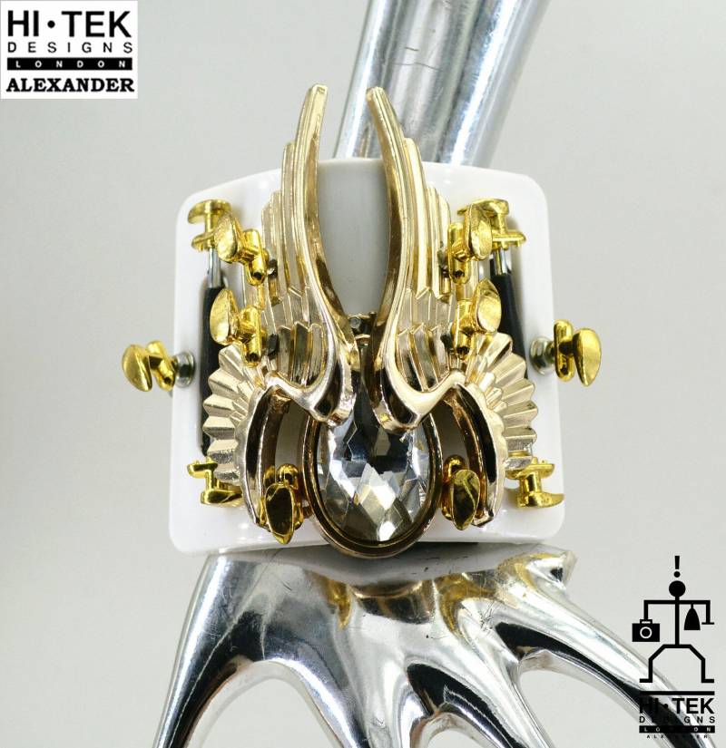 Hallo Tek Alexander Goth Handgemachte Steampunk Unisex Engel Flügel Schmuck Manschette Armband von AlexanderHiTek