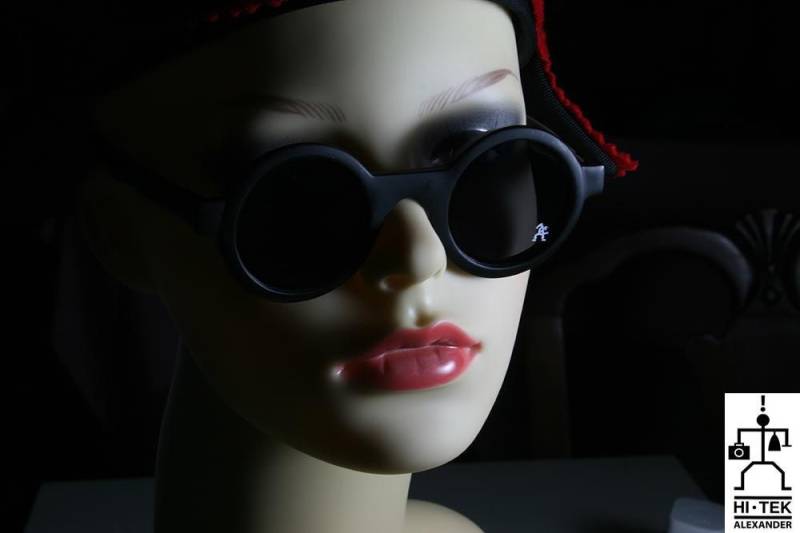 Hi Tek Alexander Runde Steampunk Schwarze Rahmen Silber Spiegel Unisex Rock Stil Ungewöhnliche Vintage John Lennon Style Sonnenbrille von AlexanderHiTek