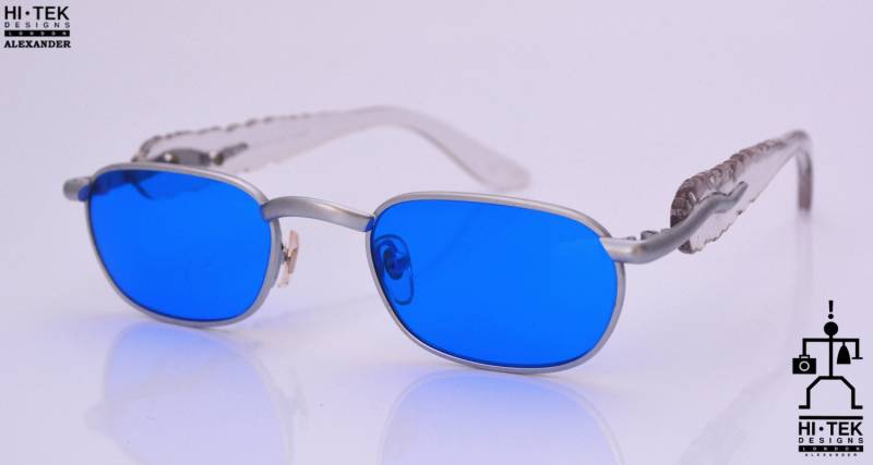 Hitek Vintage Rechteckige Metallrahmen Steampunk Uv 400 Unisex Sonnenbrille von AlexanderHiTek