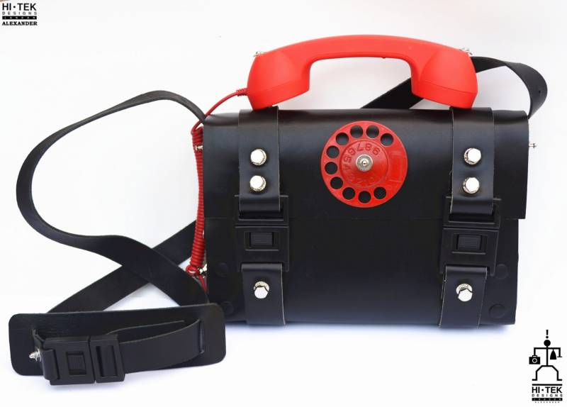 Telefon Leder Crossbody Bag Handgemachte Gothic Steampunk Handtasche von AlexanderHiTek