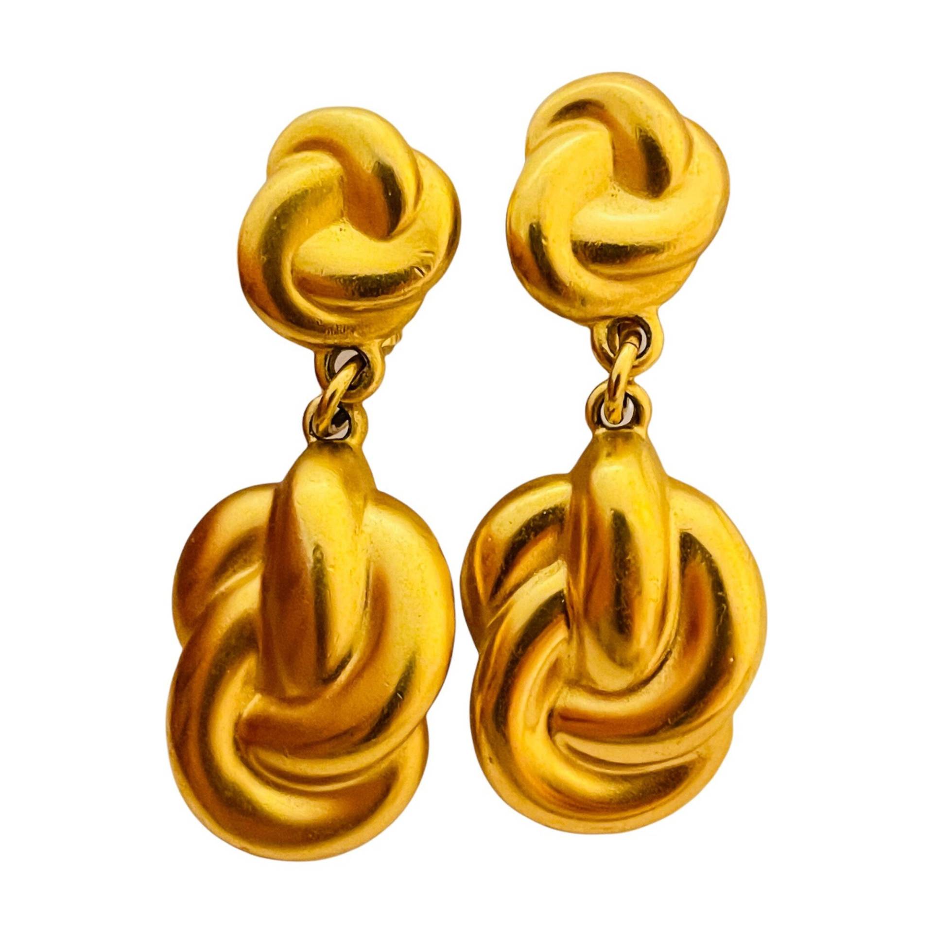 Vintage Matte Gold Modernist Baumeln Designer Start - Und Landebahn Clip An Ohrringen Vintage Matte Gold Modernist Baumeln Designer Start - Und Landebahn Clip An Ohrringen von AlexandersBoutiqueUS