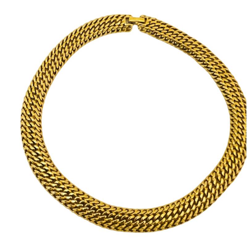 Vintage Monet Gold Dreifachkette Glieder Designer Startbahn Halskette von AlexandersBoutiqueUS