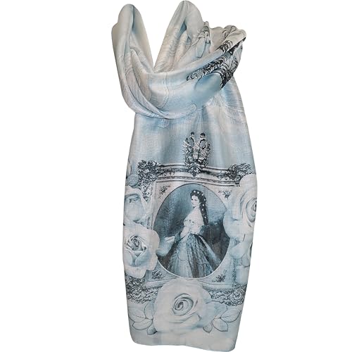 Alexandra Maxa Damen Schal - Design KAISERIN ELISABETH - Hellblau von Alexandra Maxa