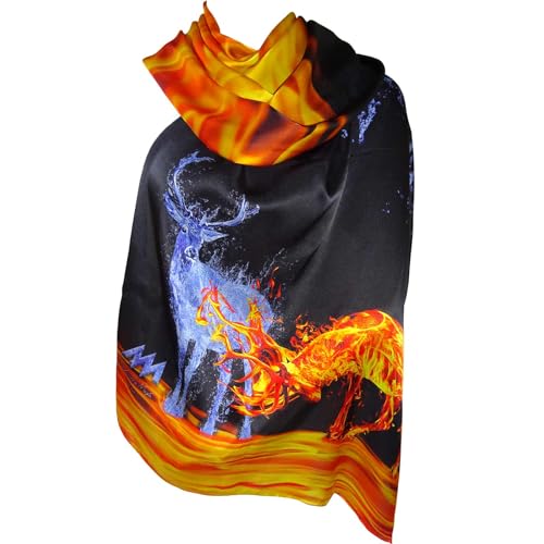 Alexandra Maxa Unisex Seiden-Schal - Design FEUER & EIS von Alexandra Maxa