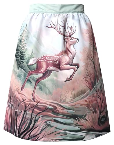 Alexandra Maxa - exklusive Designer Dirndlschürze - Springender Hirsch - Trachtenaccessoire für Damen (Mini: ca. 58cm (ab Bund), Springender Hirsch, Gr. 36-40 (Bund: ca. 36cm Breite)) von Alexandra Maxa