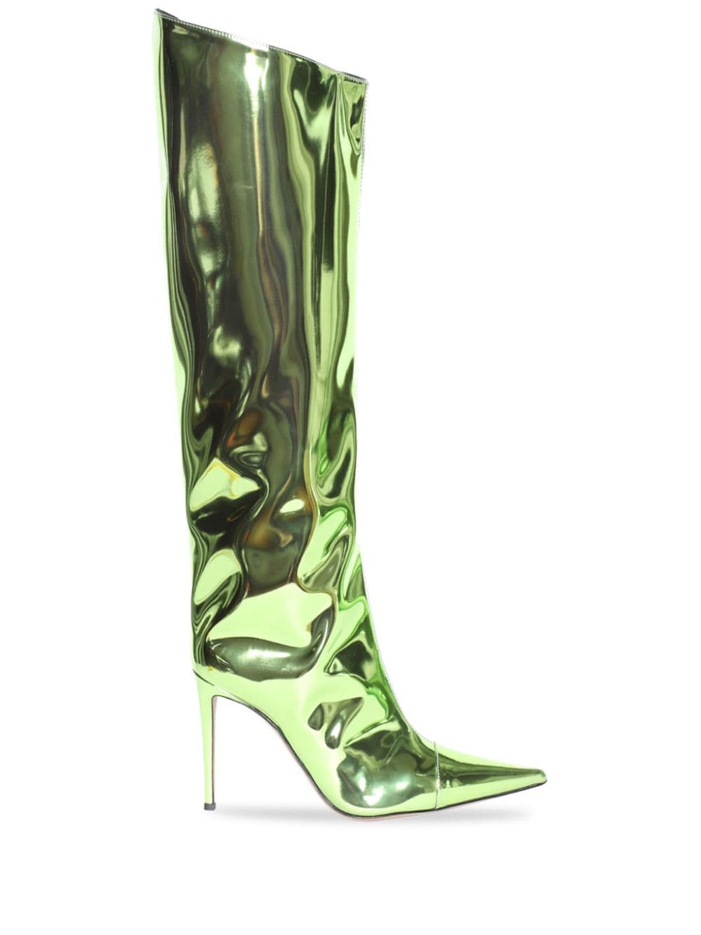 Alexandre Vauthier Stiefel im Metallic-Look 105mm - Grün von Alexandre Vauthier