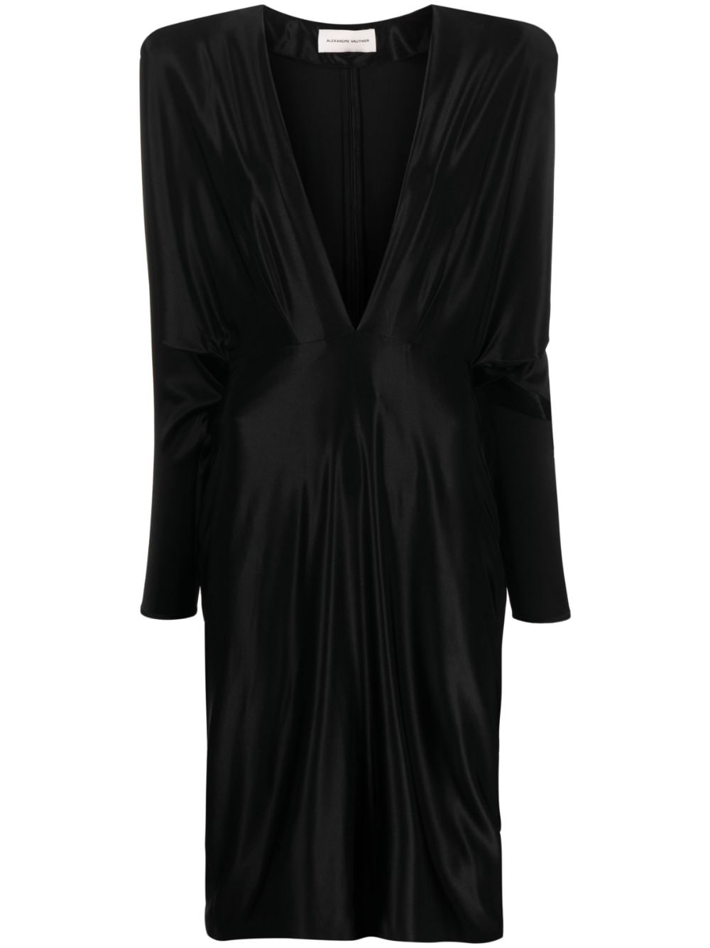 Alexandre Vauthier Langärmeliges Kleid mit V-Ausschnitt - Schwarz von Alexandre Vauthier