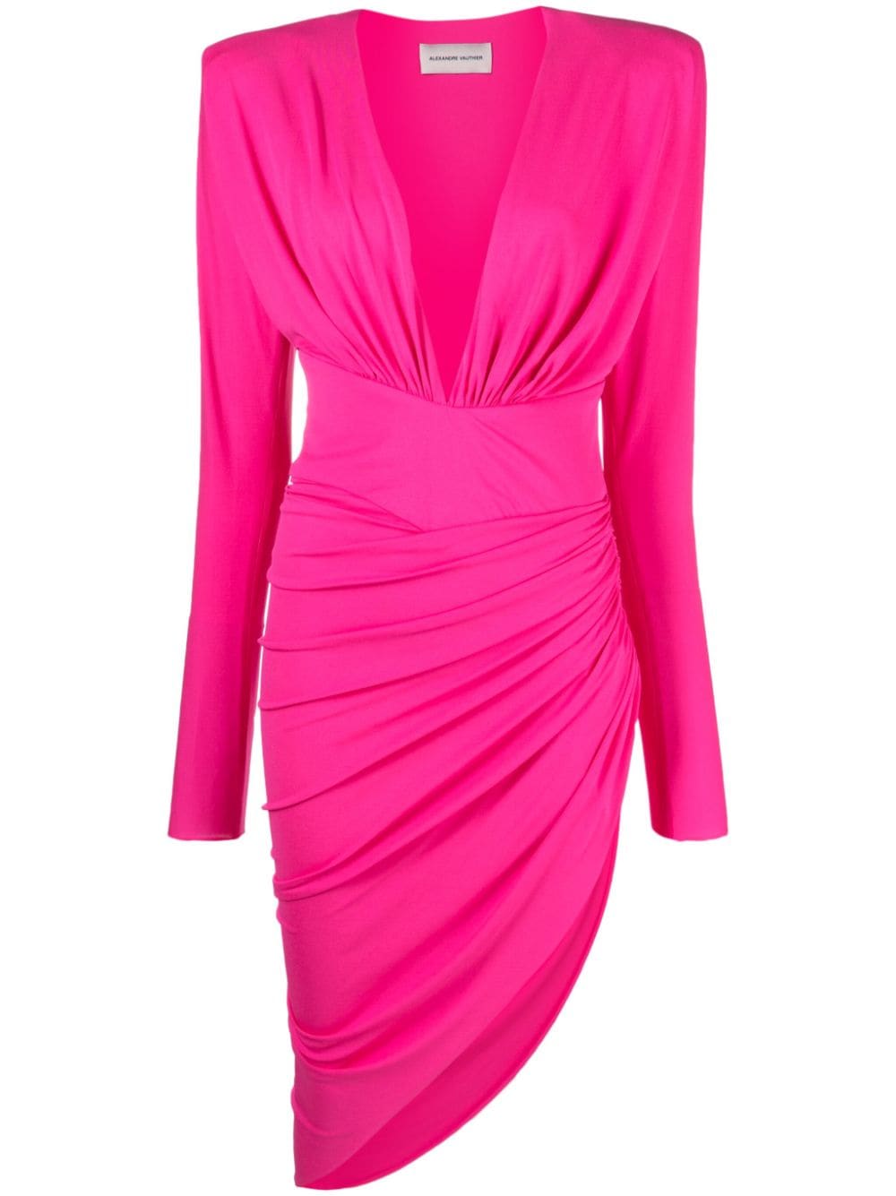 Alexandre Vauthier Gerafftes Kleid mit V-Ausschnitt - Rosa von Alexandre Vauthier