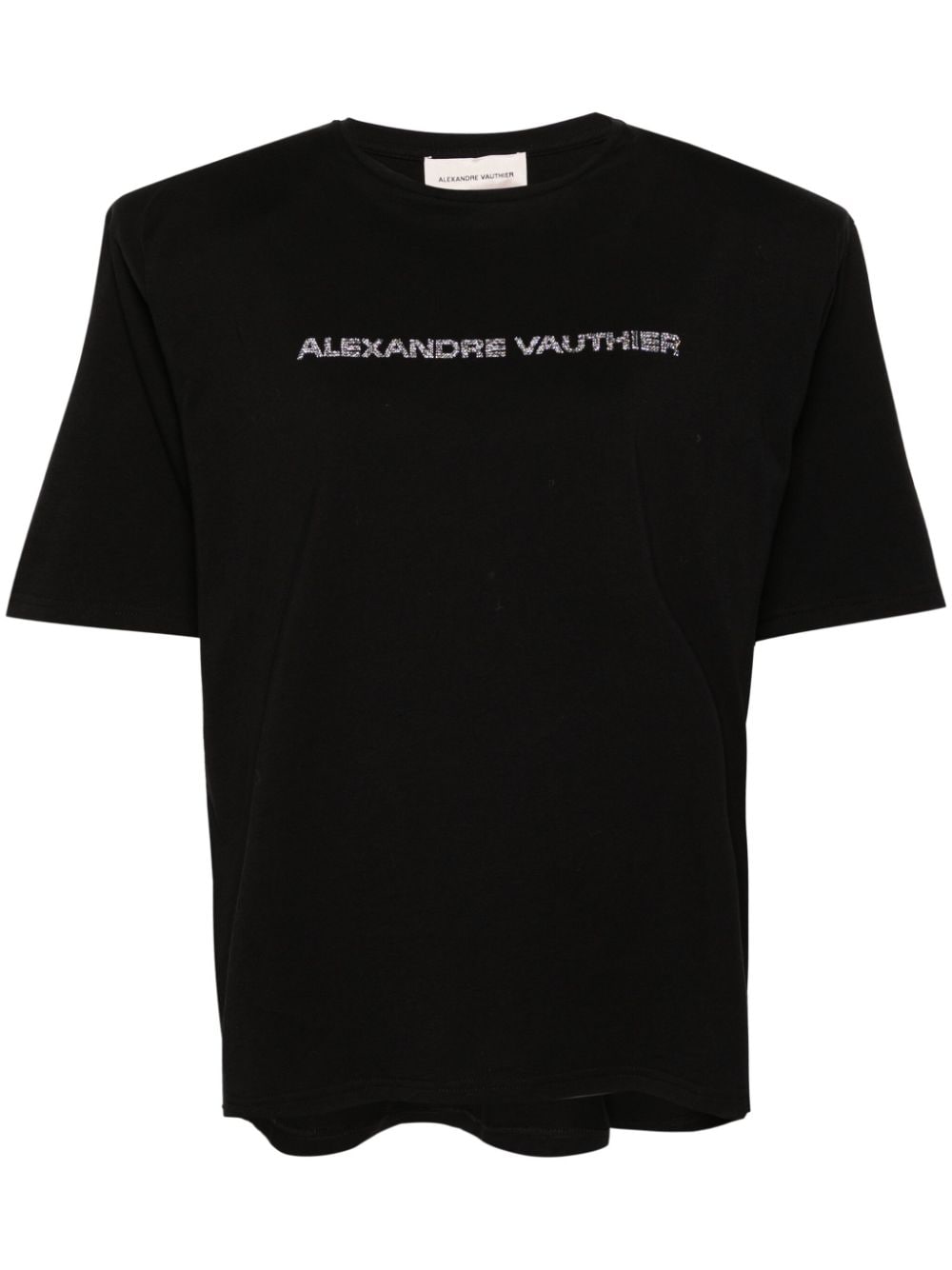 Alexandre Vauthier T-Shirt mit Strass-Pads - Schwarz von Alexandre Vauthier