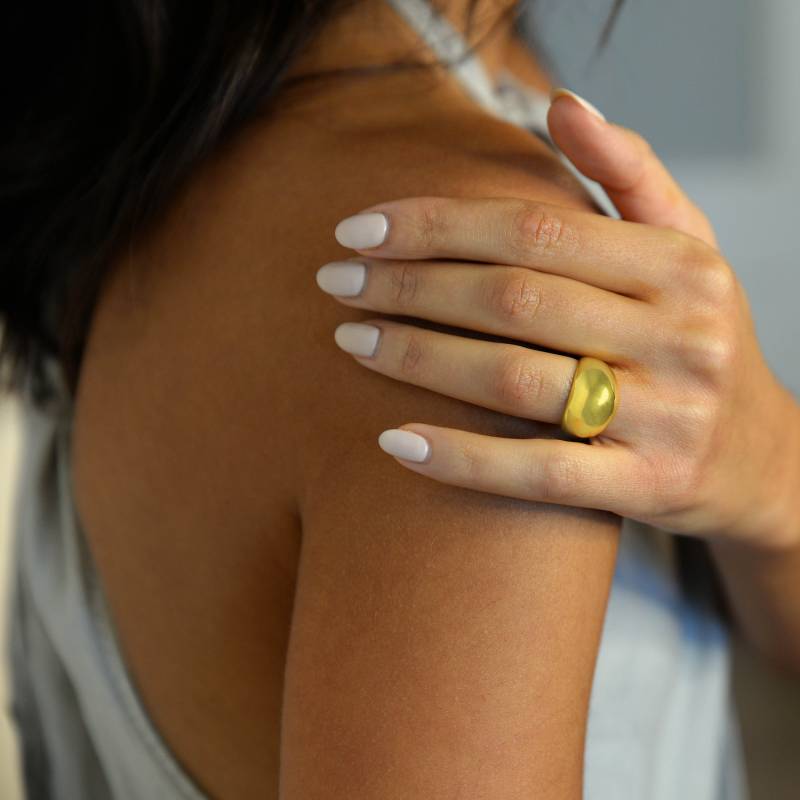 Breiter Domring - 18K Gold Plattiert, 925 Silber, Statement Ring, Chunky Minimalist Minimal Chic Schmuck Breiter Domring - 18K Gold Plattiert, 925 Silber, Statement Ring, Chunky Minimalist Minimal Chic Schmuck von AlexandriniJewelry