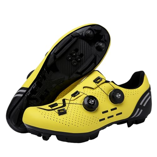 Alexchemia Atmungsaktive Fahrradschuhe Männer,Stylische Rennradschuhe Damen für Radreisen Oder Tagestouren,rutschfeste Mountainbike-Schuhe,Entworfen mit reflektierenden Streifen,Sohle Verriegeln von Alexchemia