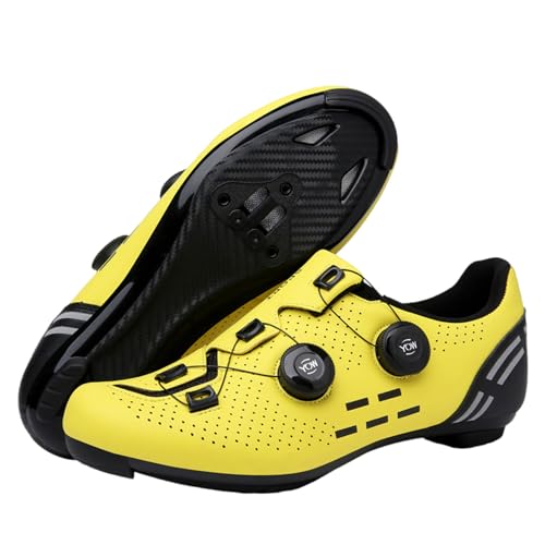 Alexchemia Atmungsaktive Fahrradschuhe Männer,Stylische Rennradschuhe Damen für Radreisen Oder Tagestouren,rutschfeste Mountainbike-Schuhe,Entworfen mit reflektierenden Streifen,Sohle Verriegeln von Alexchemia