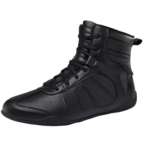 Alexchemia Boxschuhe,Wrestling Schuhe,Unisex Boxing Shoe,High-Top Boxenstiefel,Sohle aus Gummi,Atmungsaktives Obermaterial,für Herren,Damen,Fitness,Sport,Kampf,Taekwondo,3 Farben(35-46EU) von Alexchemia