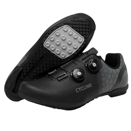 Alexchemia Indoor Cycling Schuhe Spinning Schuhe für Damen und Herren,Unisex Radsportschuhe Draussen,Verschleißfest Mountainbike Schuhe,Gummisohlen/Bergsohlen/Straßensohlen,Atmungsaktives(36-47EU) von Alexchemia